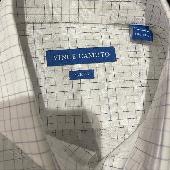 Vince Camuto Cutaway collar dress shirt Slim Fit Sz 15.5 34/35 - Picture 7 of 10